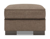 Pouf personnalisable Track de Sofa Lab de 24 po fabriqué au Canada en tissu d’apparence lin - brun Luna Praline