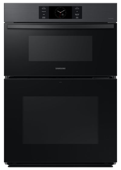 Samsung 30" 7 Cu. Ft. Electric Micowave Combination Wall Oven - Matte Bl… | Four à micro-ondes combiné avec four mural électrique Samsung de 7 pi³ et de 30 po…