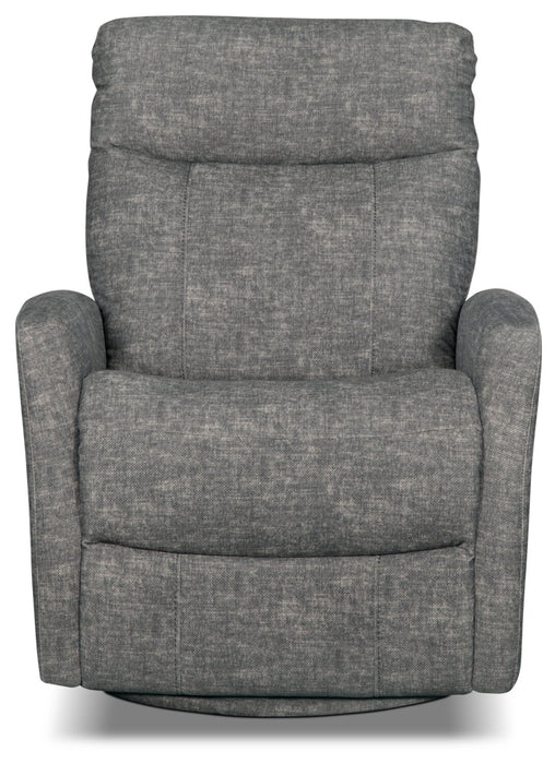 Fauteuil pivotant, coulissant et inclinable Jeffry de 30,3 po en tissu de velours - gris
