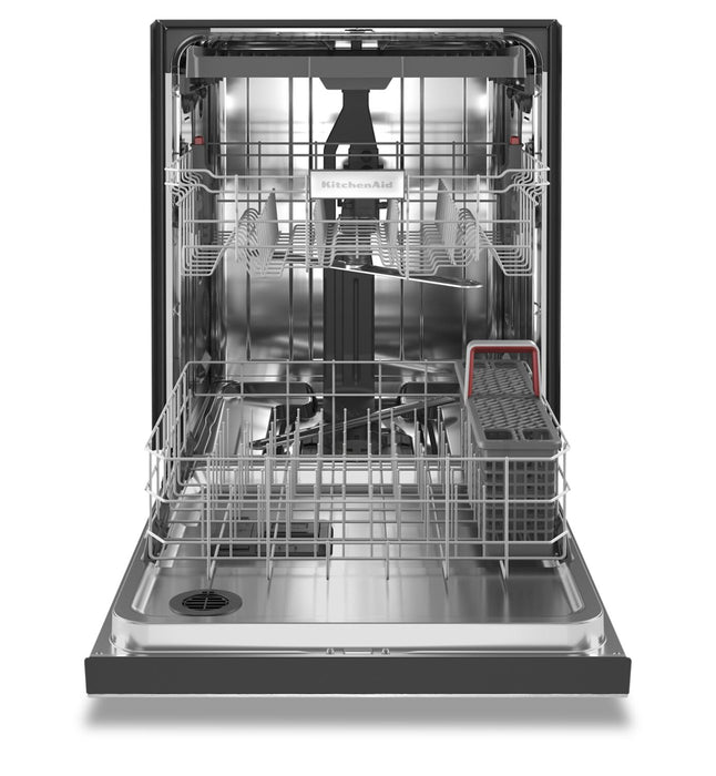Lave-vaisselle encastré KitchenAid de 24 po et de 39 dBA avec commandes à l’avant et 3e panier - acier inoxydable avec fini PrintShieldMC - KDFE204KPS