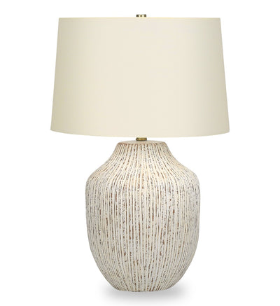 26" Cream Textured Ceramic Table Lamp|Lampe de table de 26 po en céramique texturée crème
