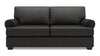 Sofa personnalisable Roll de Sofa Lab de 76 po de format condo fabriqué au Canada en tissu d’apparence lin avec accoudoirs enroulés - gris Luna Kohl
