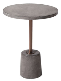 Table d'appoint Rosalee de 18 po - dessus et base en ciment gris