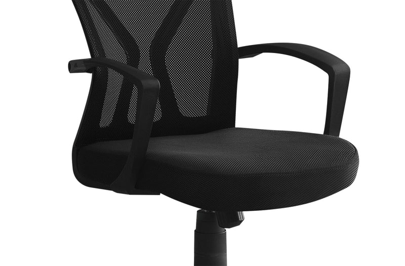 Chaise de bureau Dominic de 23,5 po avec dossier à mailles - noire
