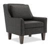 Fauteuil d’appoint club Sofa Lab personnalisable de 29 po fabriqué au Canada en tissu d’apparence lin avec pattes en bois - gris Luna Kohl