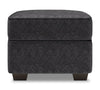 Pouf personnalisable Roll de Sofa Lab de 24 po fabriqué au Canada en tissu de chenille - gris Luxury Charcoal