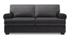 Sofa personnalisable Roll de Sofa Lab de 76 po de format condo fabriqué au Canada en tissu de chenille avec accoudoirs enroulés - gris Luxury Charcoal