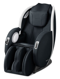 Fauteuil de massage Urban de Panasonic de 29,5 po en tissu d’apparence cuir avec Bluetooth et port USB - noir