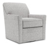 Fauteuil d’appoint pivotant Sofa Lab personnalisable de 31 po fabriqué au Canada en tissu d’apparence lin - gris Luna Domino