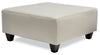 Pouf Addison de 37 po fabriqué au Canada d’apparence cuir - beige