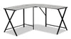 Bureau en coin en forme de L Lidia de 55,25 po - gris