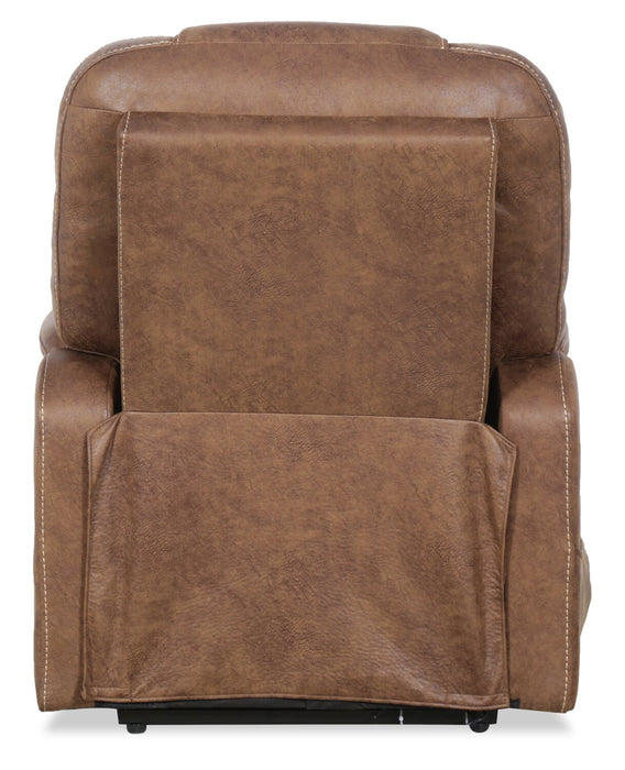 Fauteuil basculeur à inclinaison électrique Landon de 34 po en microfibre - brun