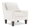 Fauteuil d’appoint club Sofa Lab personnalisable de 29 po fabriqué au Canada en tissu avec pattes en bois - blanc Dolphin White