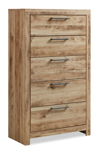 Commode verticale Derekson de 31,7 po (L) x 53,9 po (H) à 5 tiroirs pour la chambre à coucher - naturelle