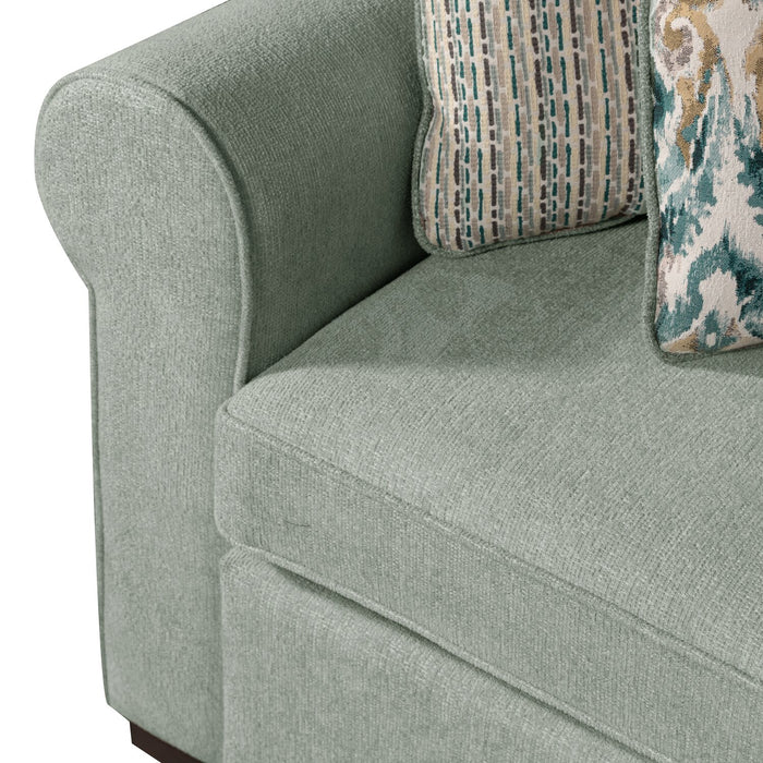 Sofa sectionnel de gauche Haven de Scott Living 2 pièces en tissu de chenille - bleu écume de mer
