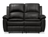 Causeuse inclinable Chandler de 60 po en tissu d’apparence cuir - gris