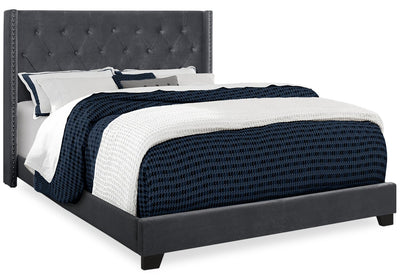 Portia Queen Bed - Dark Grey