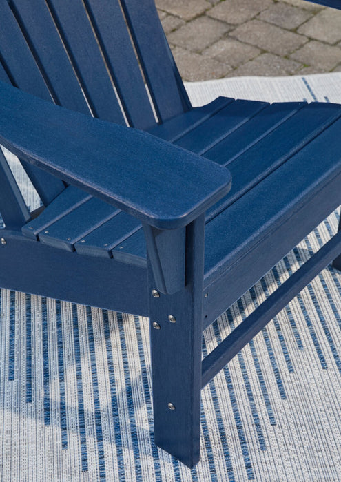 Chaise Adirondack Bask pour la terrasse à l’extérieur - plastique à haute densité, résistante aux rayons UV et aux intempéries - bleue