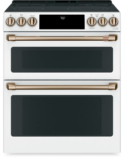 Café 6.7 Cu. Ft. Smart Front-Control Double Oven Electric Range - CES750P4MW2