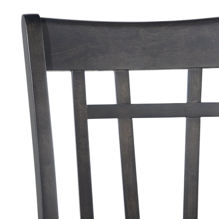 Ensemble de salle à manger Dena 5 pièces avec table ronde, rallonge de 42 po à 60 po (L) et chaises - gris