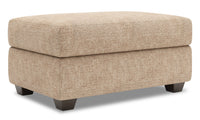 Pouf de rangement The Trunk de Sofa Lab de 39 po fabriqué au Canada en tissu de chenille - taupe Luxury Taupe
