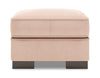 Pouf personnalisable Track de Sofa Lab de 24 po fabriqué au Canada en tissu d’apparence lin - rose Pax Rose