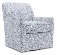 Fauteuil d’appoint pivotant Sofa Lab de 31 po fabriqué au Canada en tissu - Spa multicolore