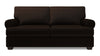 Sofa personnalisable Roll de Sofa Lab de 76 po de format condo fabriqué au Canada en tissu de chenille avec accoudoirs enroulés - brun Luxury Chocolate