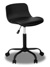 Chaise de bureau compacte Letty de 18,5 po avec dossier bas - noire