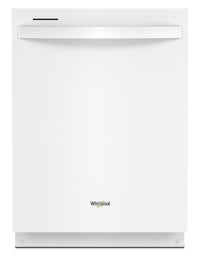 Lave-vaisselle encastré Whirlpool de 24 po et de 50 dBA avec commandes sur le dessus - blanc - WDT74…