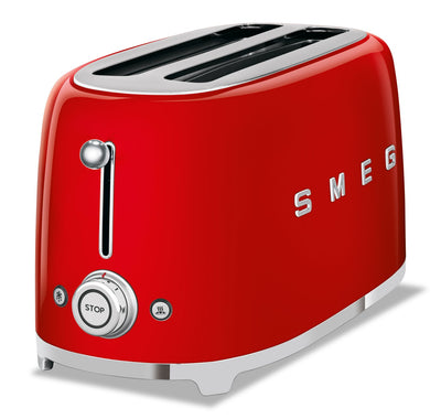 Smeg 4-Slice Long-Slot Toaster - TSF02RDUS|Grille-pain Smeg à fentes longues pour 4 tranches - TSF02RDUS