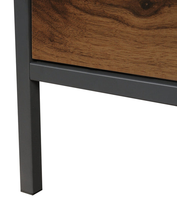 Bureau en forme de L Elzie de 65,98 po - noyer majestueux