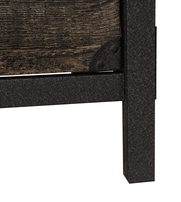 Bureau en forme de L Lewis de 59,84 po à 2 tiroirs - chêne carbone