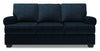 Sofa personnalisable Roll de Sofa Lab de 86 po fabriqué au Canada en tissu de chenille avec accoudoirs enroulés - bleu Luxury Indigo