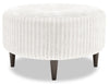 Pouf personnalisable The Curve de Sofa Lab de 31 po fabriqué au Canada en tissu - blanc Dolphin White