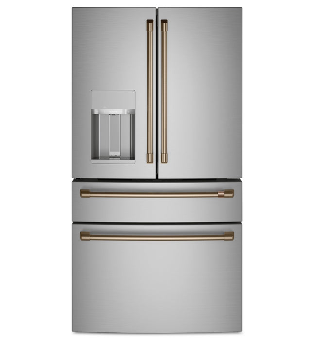 Trousse de poignées Café 4 pièces bronze brossé pour réfrigérateur à portes françaises - CXQB4H4PNBZ