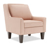 Fauteuil d’appoint club Sofa Lab personnalisable de 29 po fabriqué au Canada en tissu d’apparence lin avec pattes en bois - rose Pax Rose