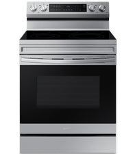 Cuisinière intelligente électrique amovible Samsung de 6,3 pi³ avec friture à air - acier inoxydable…