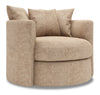 Fauteuil d’appoint pivotant Nest de Sofa Lab personnalisable de 41 po fabriqué au Canada en tissu de chenille - taupe Luxury Taupe
