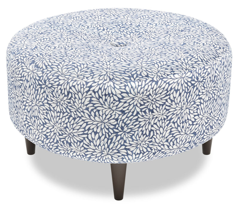 Pouf personnalisable The Curve de Sofa Lab de 31 po fabriqué au Canada en tissu - Cadet multicolore