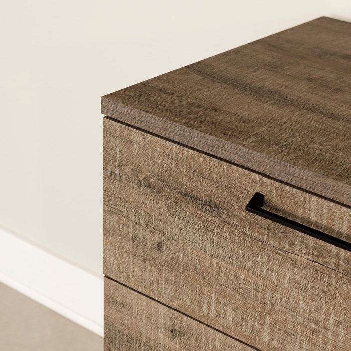 Commode Everley de 51,3 po (L) x 31,3 po (H) à 6 tiroirs pour la chambre à coucher - brune