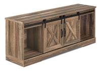 Meuble pour téléviseur moderne Marston de 60 po avec rangement et système de gestion des câbles pour téléviseurs jusqu’à 65 po - brun