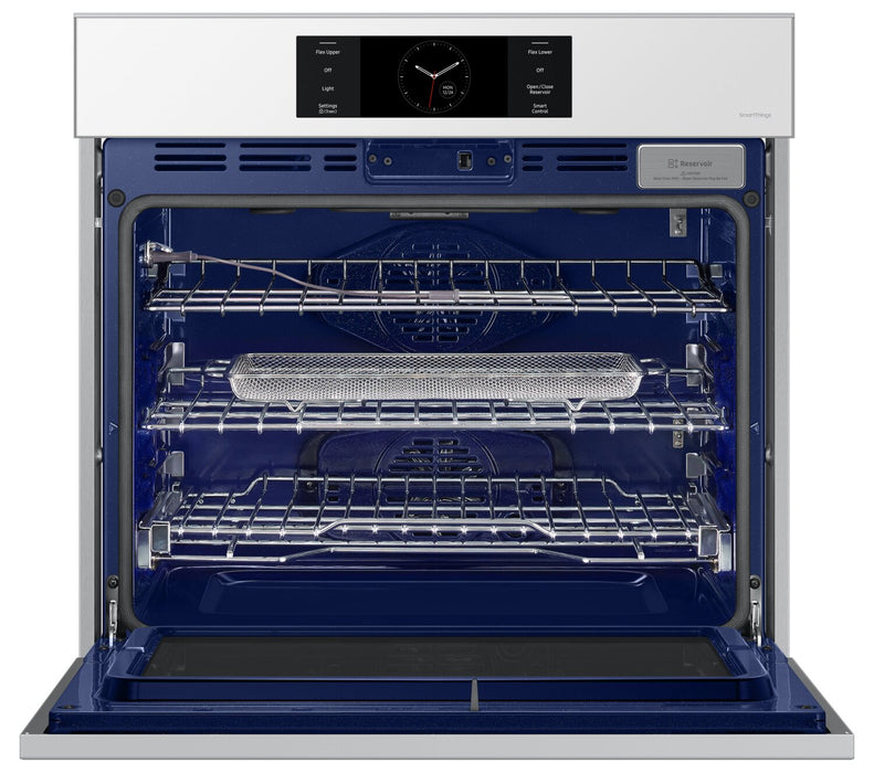 Four mural simple électrique Samsung de 5,1 pi³ et de 30 po avec caméra AI Pro CookingMC et Air Sous Vide - blanc - NV51CB700S12AA