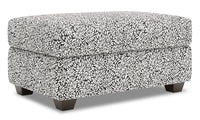 Pouf de rangement The Trunk de Sofa Lab de 39 po fabriqué au Canada en tissu - Onyx multicolore