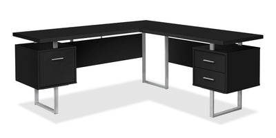 Marnie Reversible L-Shaped Corner Desk - Black
