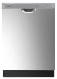 Lave-vaisselle encastré Whirlpool de 24 po et de 57 dBA avec commandes à l’avant - acier inoxydable …