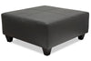 Pouf Addison de 37 po fabriqué au Canada d’apparence cuir - gris
