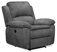 Fauteuil à inclinaison électrique Chandler de 37 po en tissu de chenille - gris