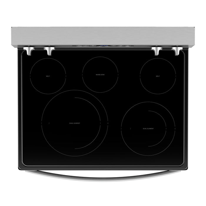 Cuisinière électrique Whirlpool de 5,3 pi³ avec friture à air et autonettoyage - acier inoxydable résistant aux traces de doigts - YWFE550S0LZ