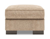 Pouf personnalisable Track de Sofa Lab de 24 po fabriqué au Canada en tissu de chenille - taupe Luxury Taupe